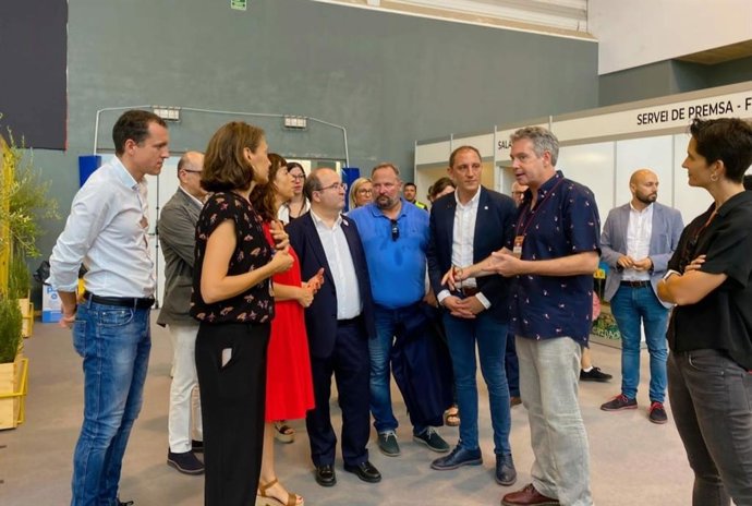 El ministro de Cultura y Deporte del Gobierno, Miquel Iceta, visita la Fira de Teatre al Carrer de Trrega (Lleida), FiraTrrega