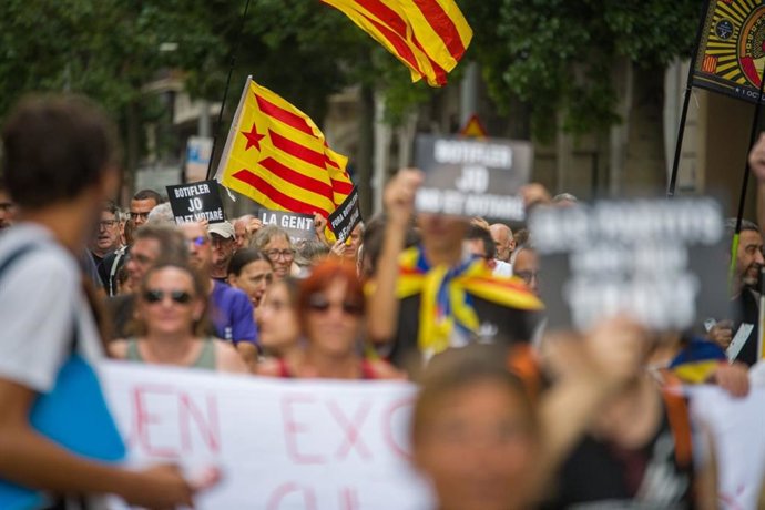 Manifestacón dels CDR en la Diada 2022