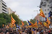 Empieza la manifestación de la ANC bajo el lema 'Tornem-hi per vncer: Independncia'