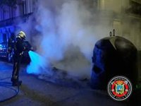 Registrado un incendio en dos contenedores esta madrugada en Santander