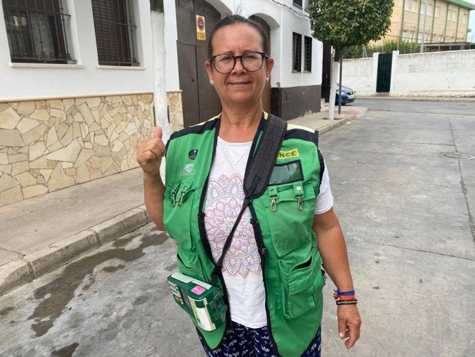 María Montaña López, vendedora de la ONCE desde 2019.