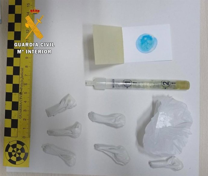 Cocaína aprehendida por la GUardia Civil en Arroyo de la Luz