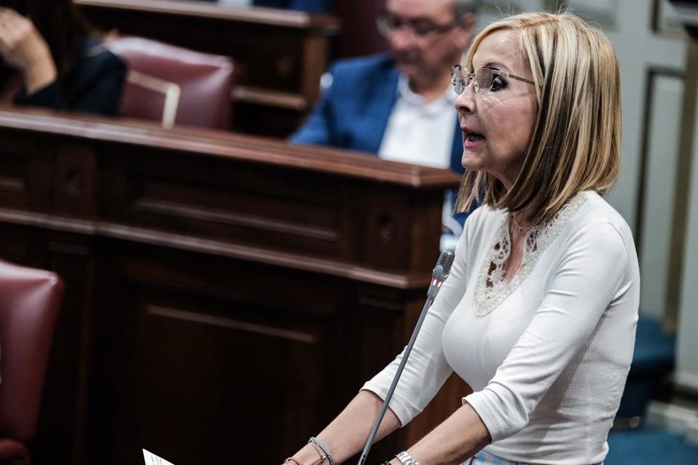 Archivo - La portavoz del Grupo Popular, Australia Navarro, en el Pleno del Parlamento