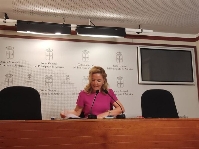 Teresa Mallada en rueda de prensa.