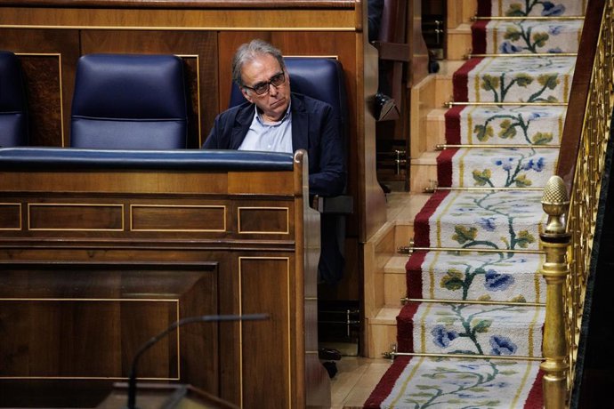 El ministro de Universidades, Joan Subirats, en el Congreso de los Diputados,