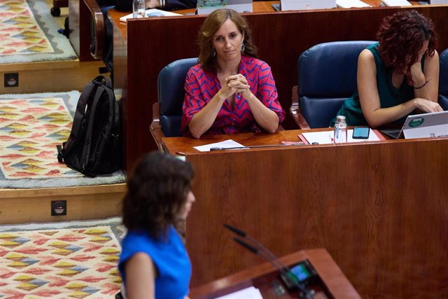 La presidenta de la Comunidad de Madrid, Isabel Díaz Ayuso, interviene en el debate del Estado de la Región, en la Asamblea de Madrid