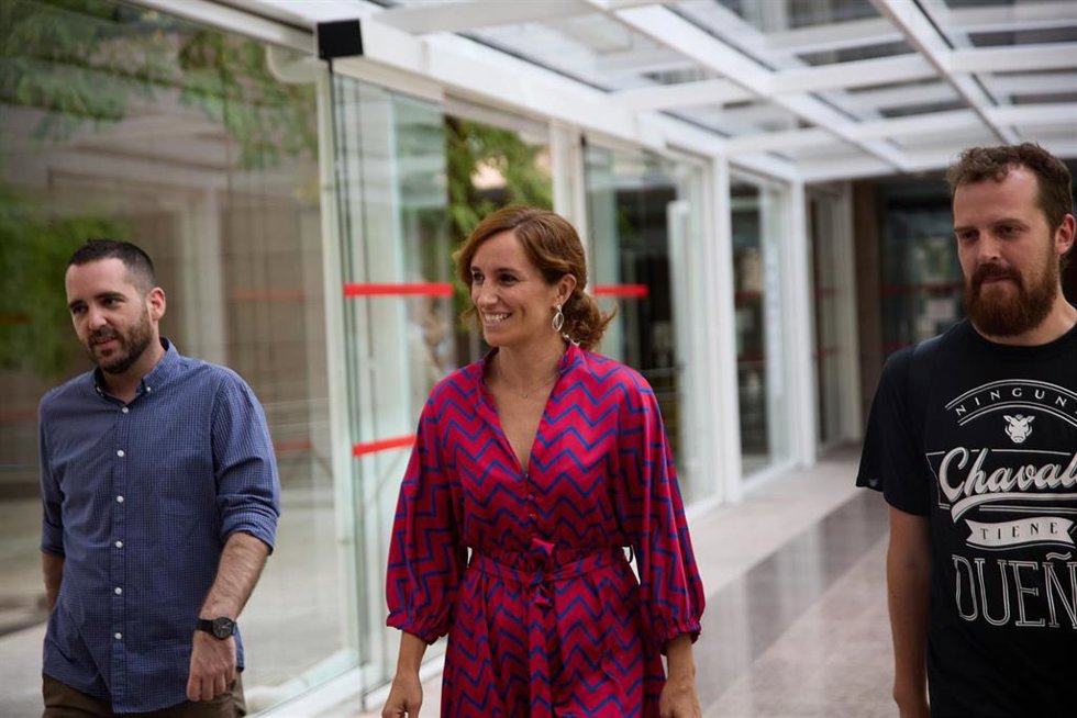 La portavoz de Más Madrid en la Asamblea, Mónica García, a su llegada al debate del Estado de la Región