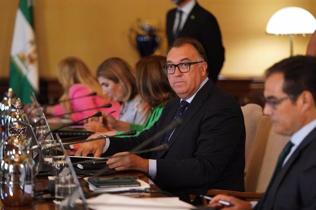 El consejero andaluz de Turismo, Cultura y Deporte, Arturo Bernal, en una reunión del Consejo de Gobierno (Foto de archivo).