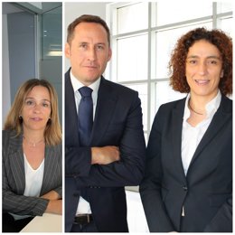 Los nuevos socios de BDO: Celia Bertomeu, Javier Coma y Elena García.