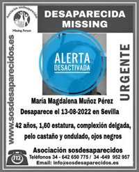 Localizada la sevillana desaparecida desde hace un mes tras el llamamiento a la colaboración ciudadana