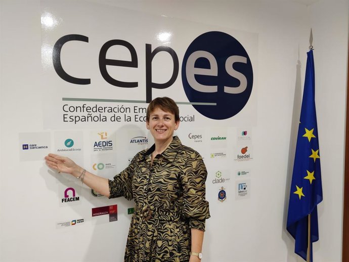 La presidenta de Fiare Banca Etica, Anna Fasano, en la presentación de la campaña de capital social.
