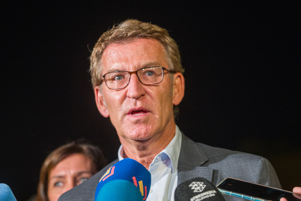 El líder del PP, Alberto Núñez Feijóo