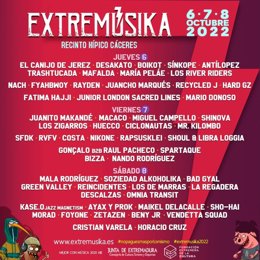 Cartel por días de Extremúsika
