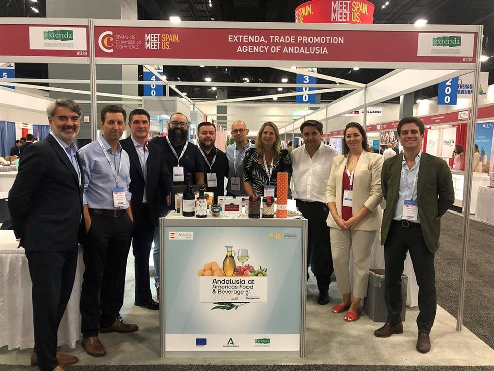Empresarios españoles en la Americas Food and Beverage de Miami.