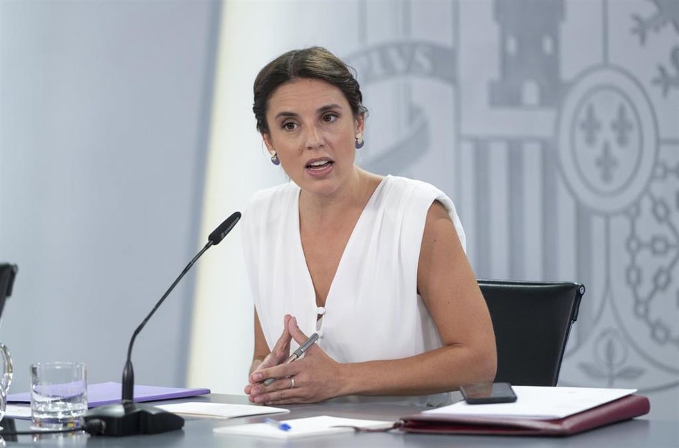 La ministra de Igualdad, Irene Montero.
