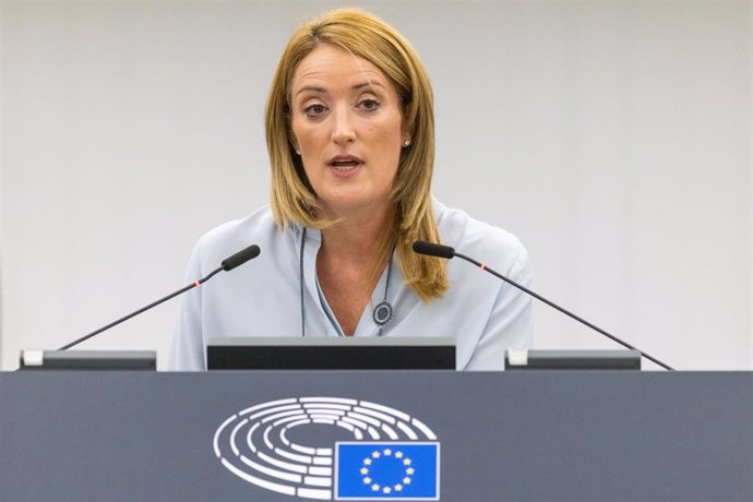 La presidenta del Parlamento Europeo, Roberta Metsola 