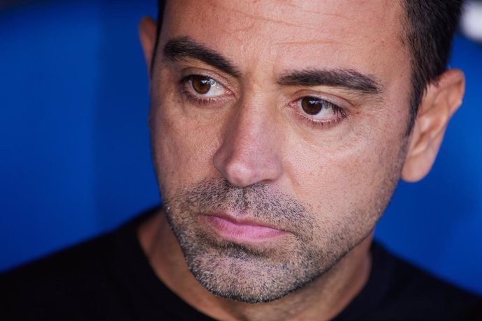 Xavi Hernandez, head coach of FC Barcelona, looks on during the spanish league, La Liga Santander, football match played between Cadiz CF and FC Barcelona  at Nuevo Mirandilla stadium on August 10, 2022, in Cadiz, Spain.