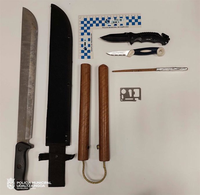 Imagen de las armas decomisadas