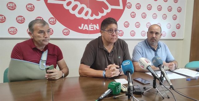 Rueda de prensa de FIca-UGT sobre la campaña de la aceituna en Jaén