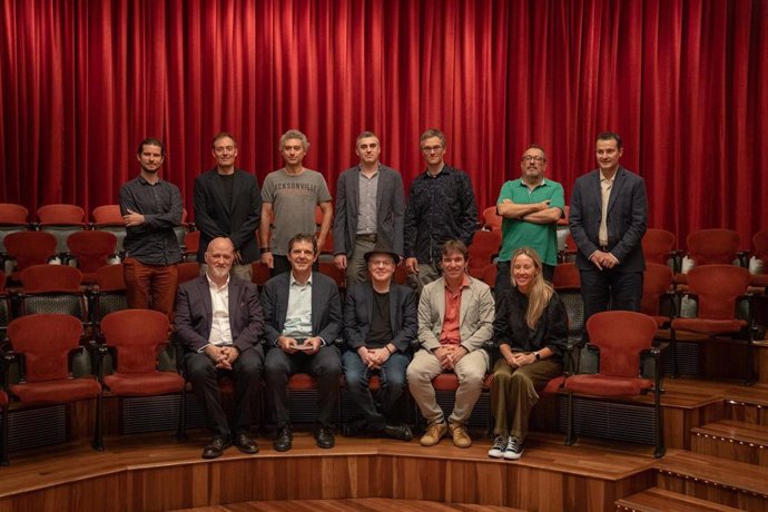 Presentación del ciclo 'Sinfnics al Palau' del Palau de la Música y la OSV, con el presidente del Palau de la Música Joaquim Uriach y el director general Joan Oller