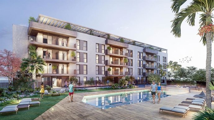 Imagen del nuevo residencial que construirá Jarquil en Tomares (Sevilla) y que está promovido por Grupo ABU.