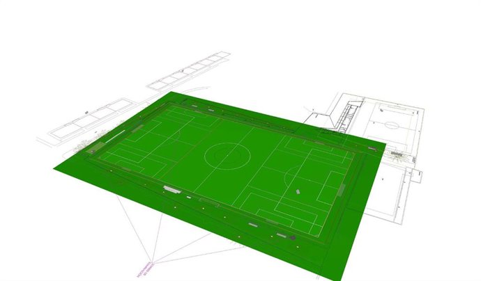 Proyecto para el campo de fútbol de Verge de Lluc.