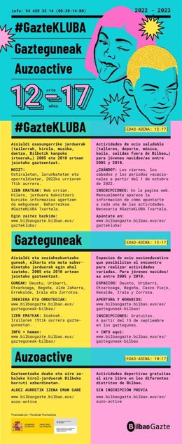 Cartel de la nueva temporada de los Gaztegunes de Bilbao