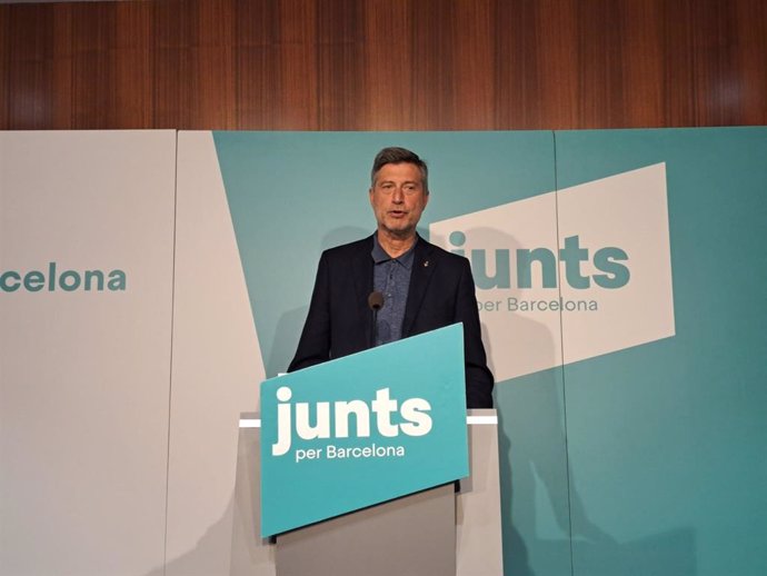 Archivo - El portaveu de Junts a l'Ajuntament de Barcelona, Jordi Martí