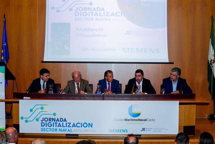 El Clúster Marítimo Naval de Cádiz, Siemens y Navantia presentan las últimas soluciones para impulsar la transformación digital del sector naval.