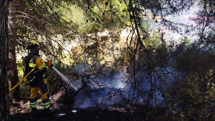 Archivo - Incendio en Cala Domingos.