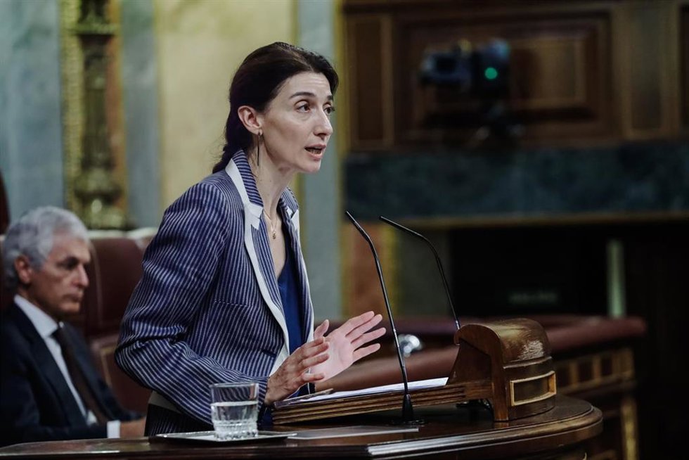 La ministra de Justicia, Pilar Llop, interviene durante una sesión plenaria en el Congreso de los Diputados