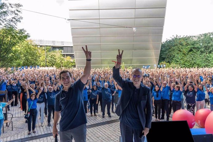 El presidente y el CEO de BBVA, Carlos Torres y Onur Gen, en la quinta edición del Values Day.