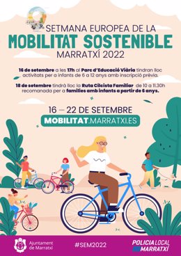 Cartel de la Semana Europea de la Movilidad Sostenible en Marratxí.