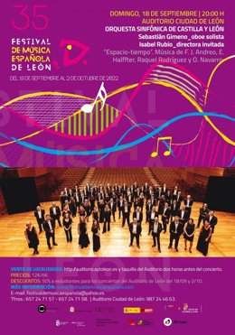 Cartel del festival de música de León.