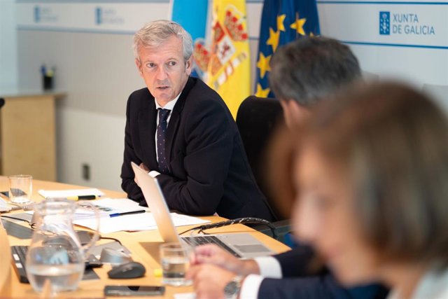 El titular de la Xunta, Alfonso Rueda, en el Consello de la Xunta