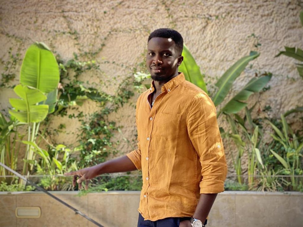El escritor Mohamed Mbougar Sarr (Senegal, 1990) en la presentación de su novela 'La más recóndita memoria de los hombres' en Barcelona