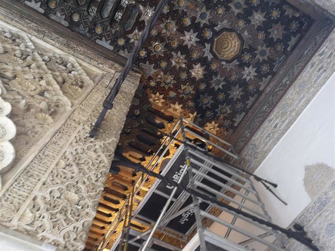 Restauración de los alfarjes del Palacio Mudéjar del Alcázar de Sevilla.