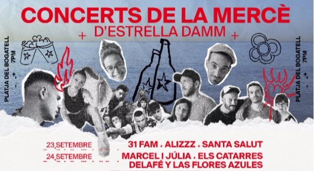 Cartel del programa de conciertos de Estrella Damm por La Mercè de 2022