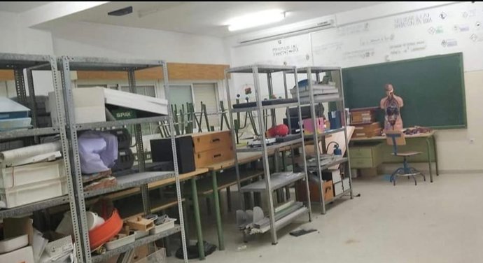 Un aula del instituto.