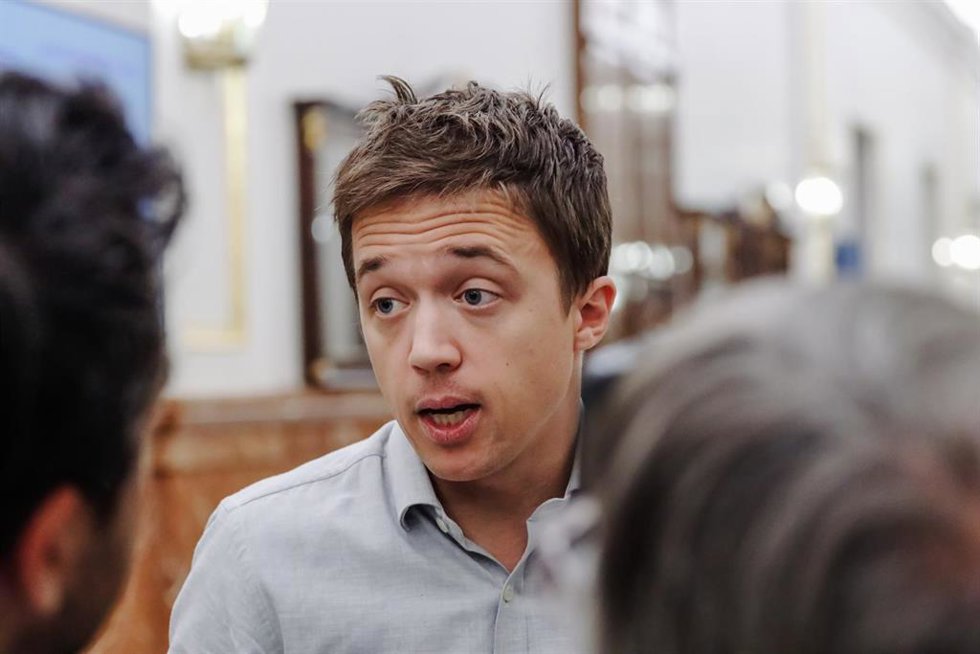 El líder de Más País, Íñigo Errejón, durante una sesión plenaria en el Congreso de los Diputados, a 14 de septiembre de 2022, en Madrid (España). .
