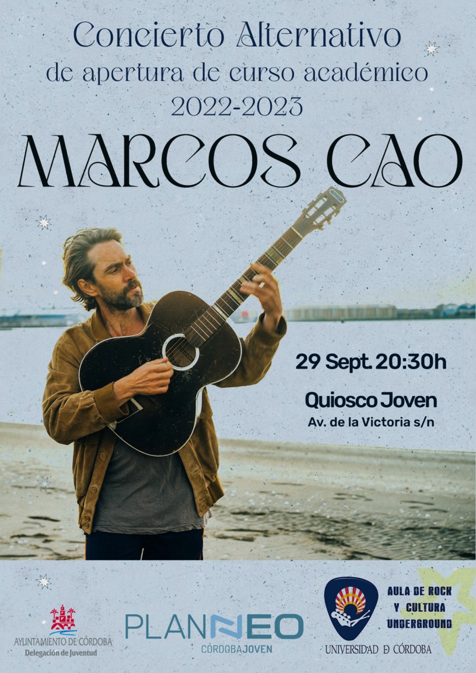 Cartel del 'Concierto alternativo de apertura de curso' de la Universidad de Córdoba.