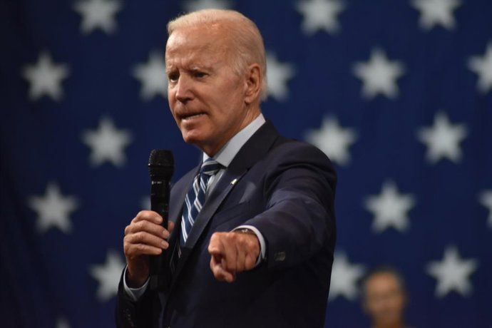 30 August 2022, US, Wilkes-Barre: USPresident Joe Biden speaks about security and firearms during an event at the Arnaud C. Marts Center in the campus of Wilkes University. Photo: Kyle Mazza/TheNEWS2 via ZUMA Press Wire/dpa