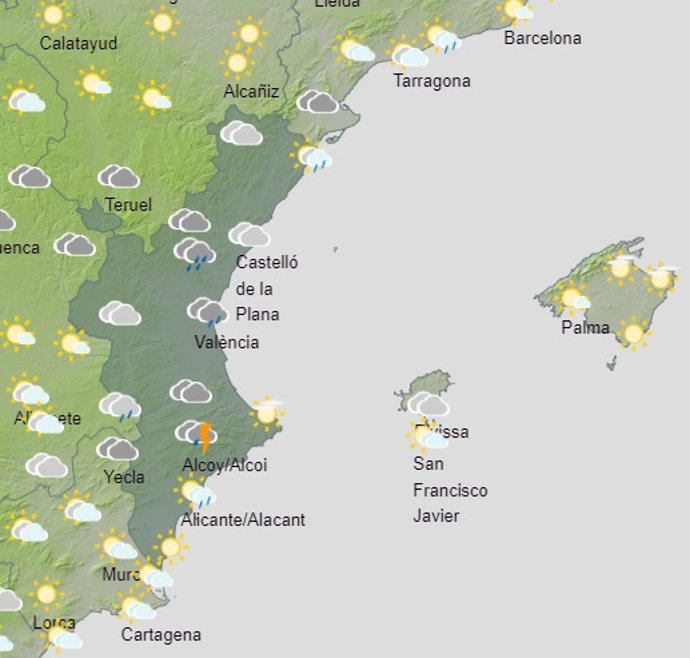 Predicción de Aemet para el viernes 16 de septiembre de 2022