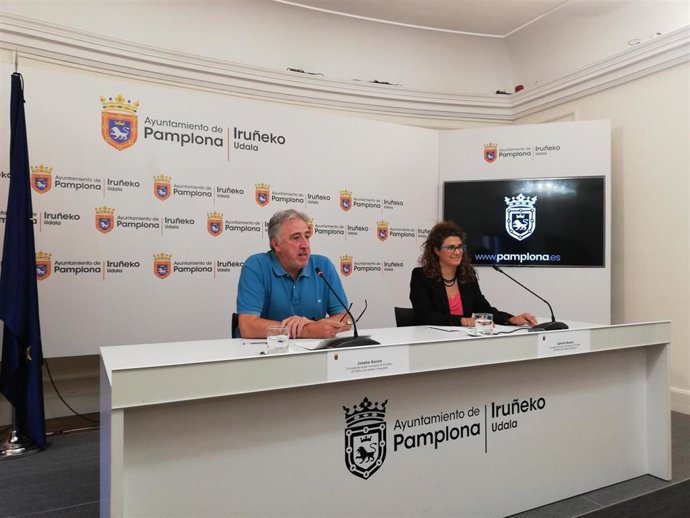 Rueda de prensa de EH Bildu de Pamplona.