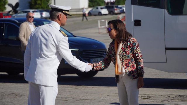 La ministra de Defensa, Margarita Robles, asiste a la inauguración del curso académico 2022-2023 en la Escuela Naval Militar.