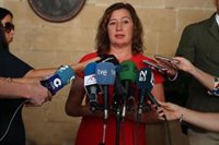 Armengol cree que el tema del patrocinio del RCD Mallorca "está resuelto" y es una apuesta "acertada"