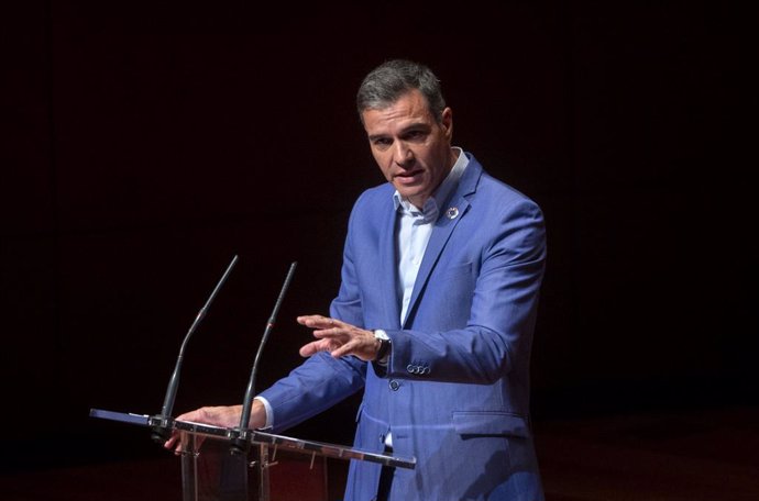 El presidente del Gobierno, Pedro Sánchez, clausura el acto de presentación de la Alianza por la España Nación Emprendedora, a 14 de septiembre de 2022, en Madrid (España). Alianza por la España Nación Emprendedora está compuesta por más de 220 entidade