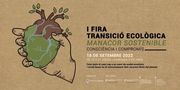 Cartel de la I Feria de Transición Ecológica en Manacor.