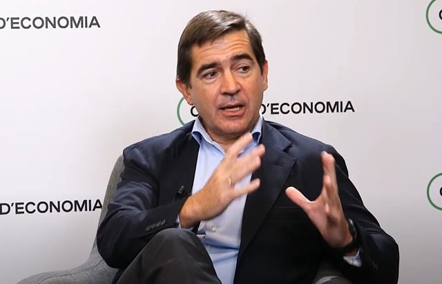 El presidente de BBVA, Carlos Torres, este viernes en Barcelona