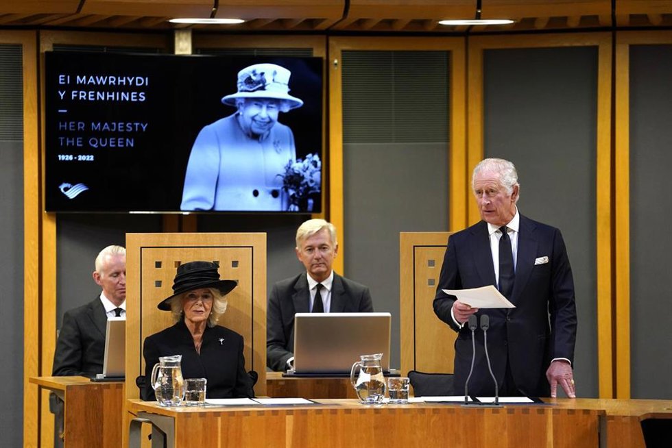 El rey Carlos III habla ante el Parlamento de Gales